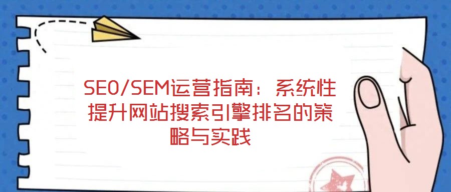 SEO/SEM運營指南：系統(tǒng)性提升網(wǎng)站搜索引擎排名的策略與實踐